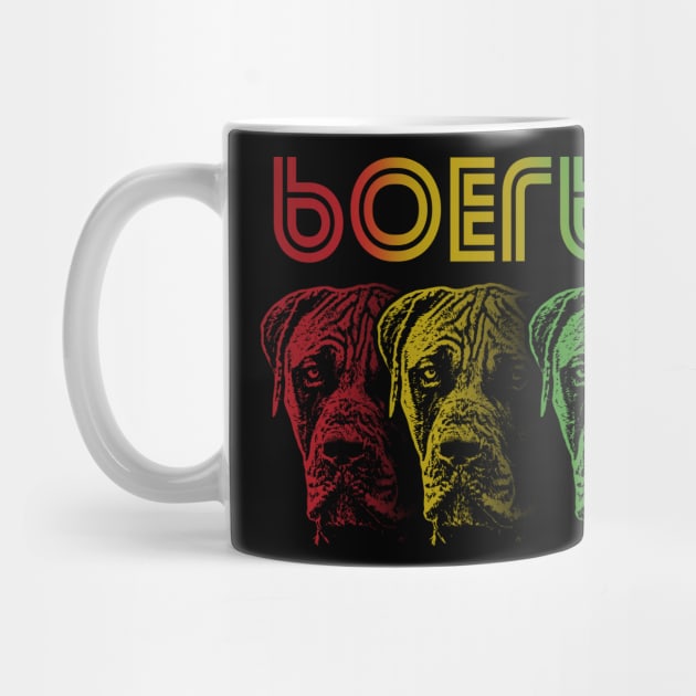 Cool Retro Groovy Boerboel Dog by Madfido